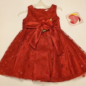 NWT Youngland Red Holiday Dress 2T